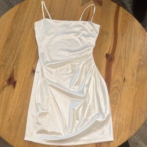 Windsor White Satin Mini Dress